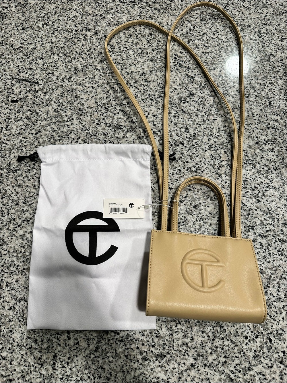 Telfar Mini Crossbody Bag in Cream